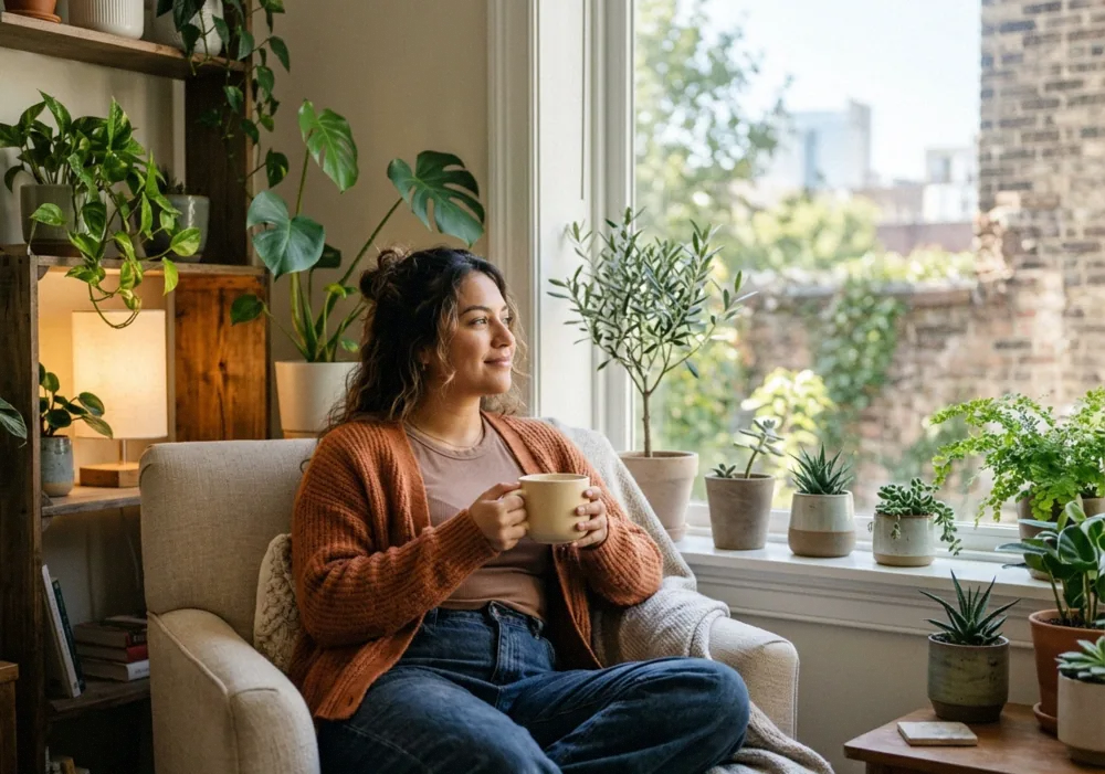 Relaxed cannabis lifestyle moment